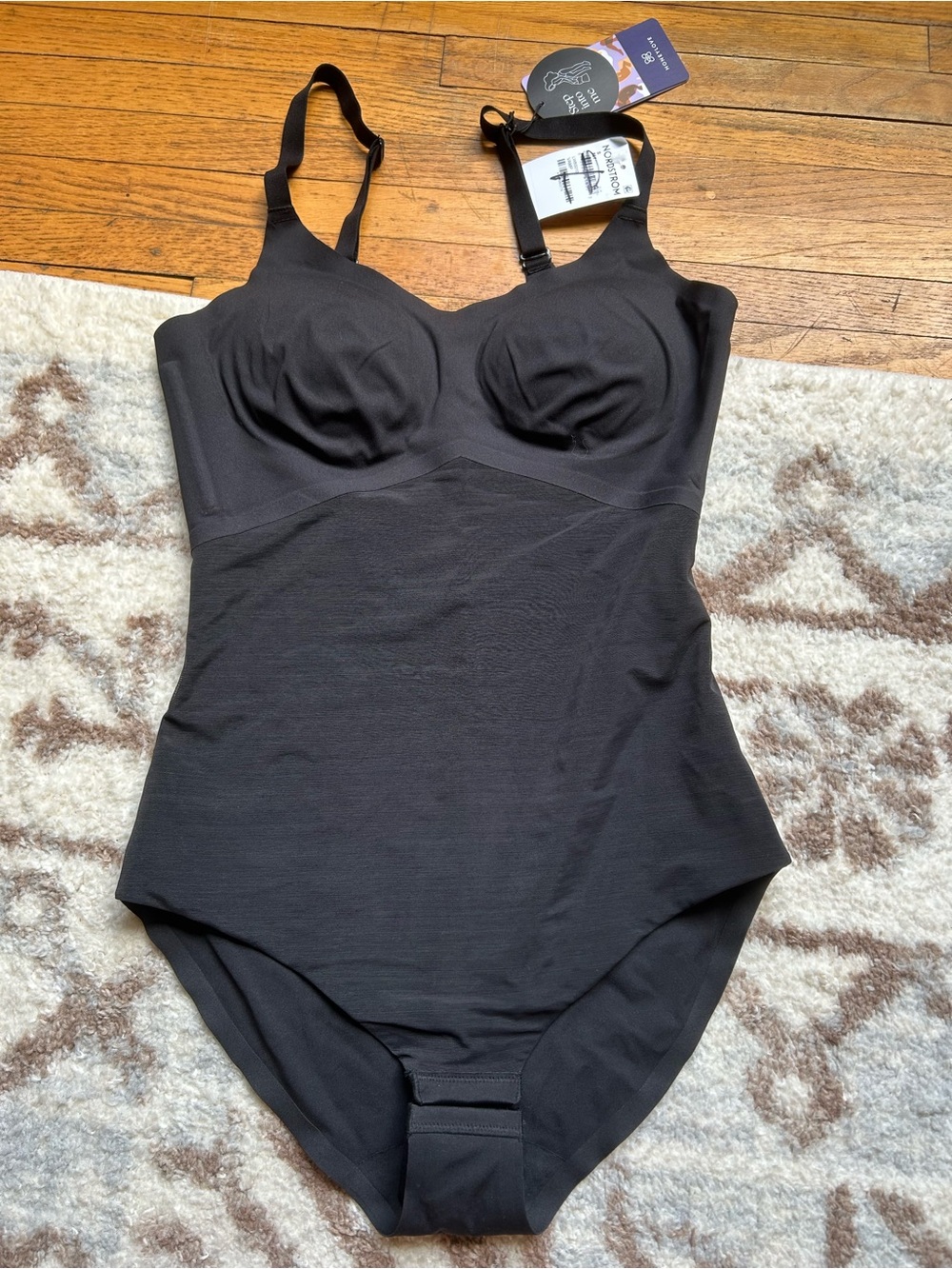 NEW Honeylove Liftware Cami Bodysuit in Vamp/Black